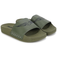 Mules aspect métallique - Army green