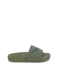 Mules aspect métallique - Army Green