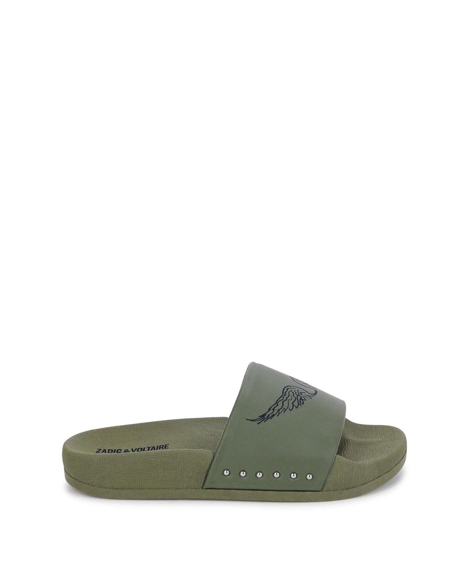 Mules aspect métallique - Army Green
