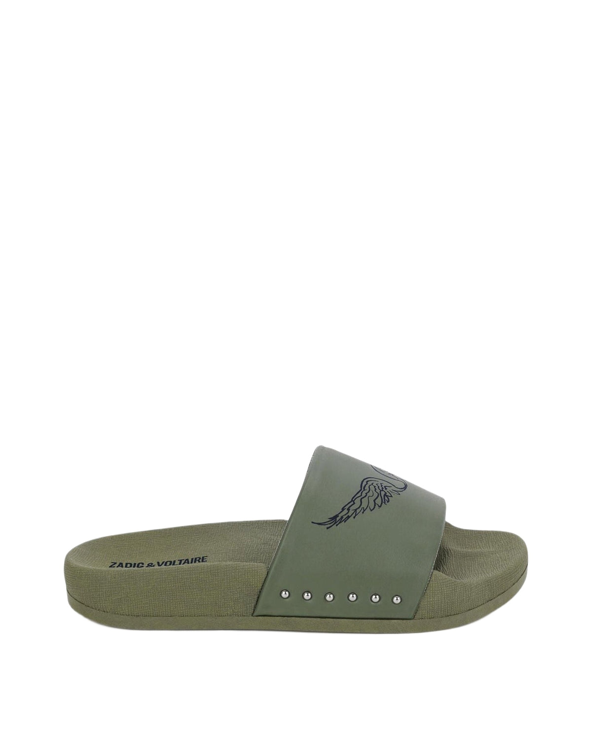 Mules à clous décoratifs - Army Green
