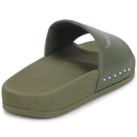 Mules aspect métallique - Army green