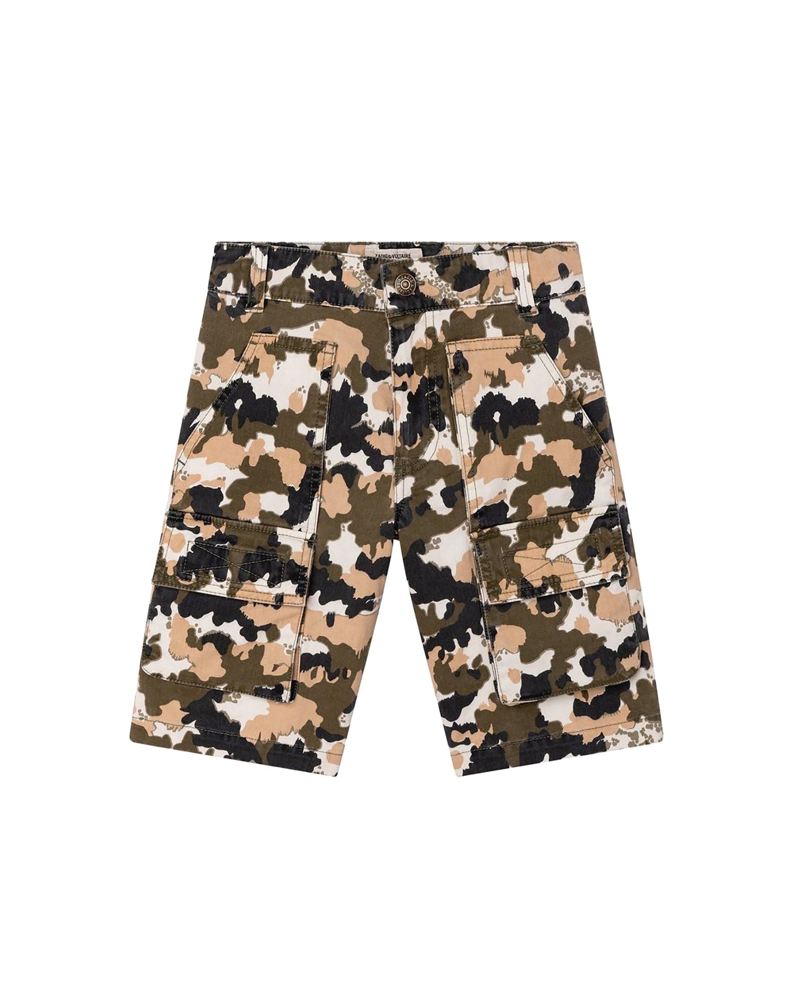 Short en drill imprimé all over camouflage - Army green
