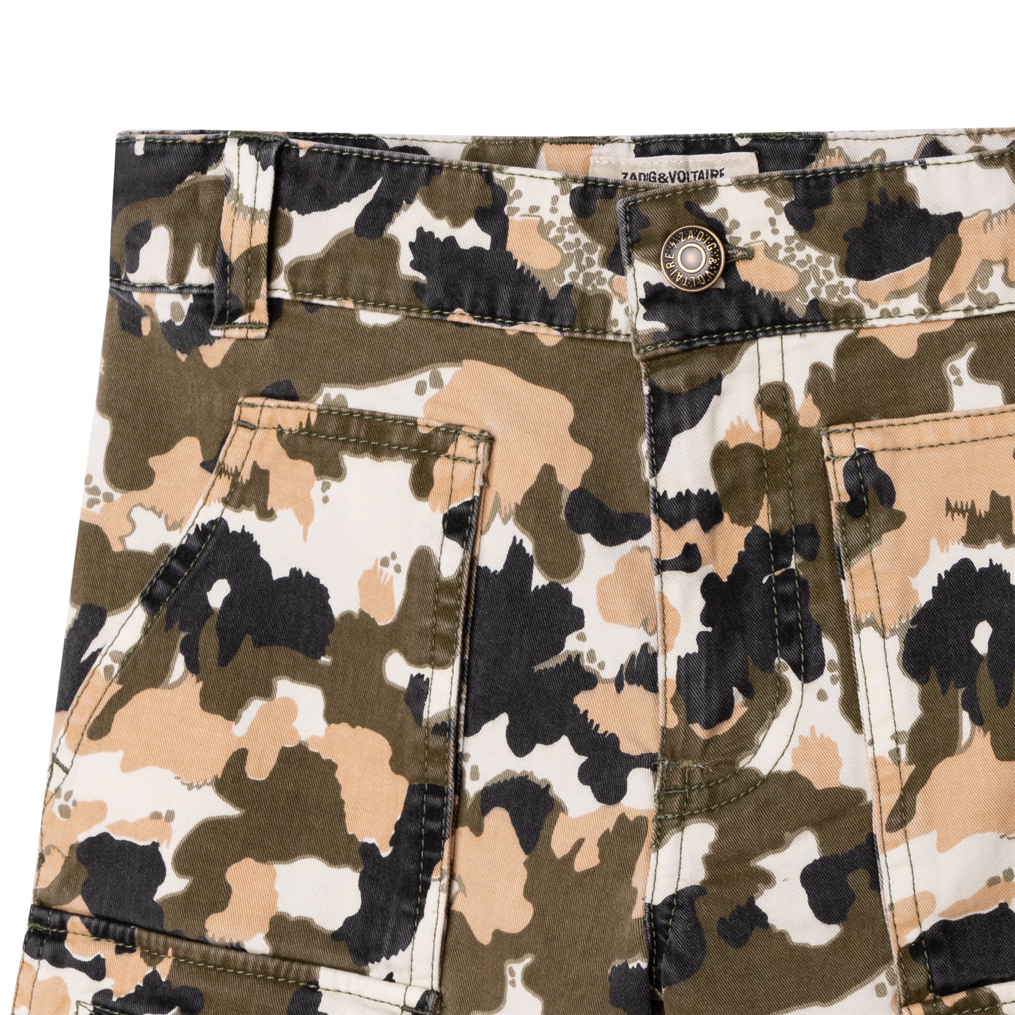 Short en drill imprimé all over camouflage - Army green