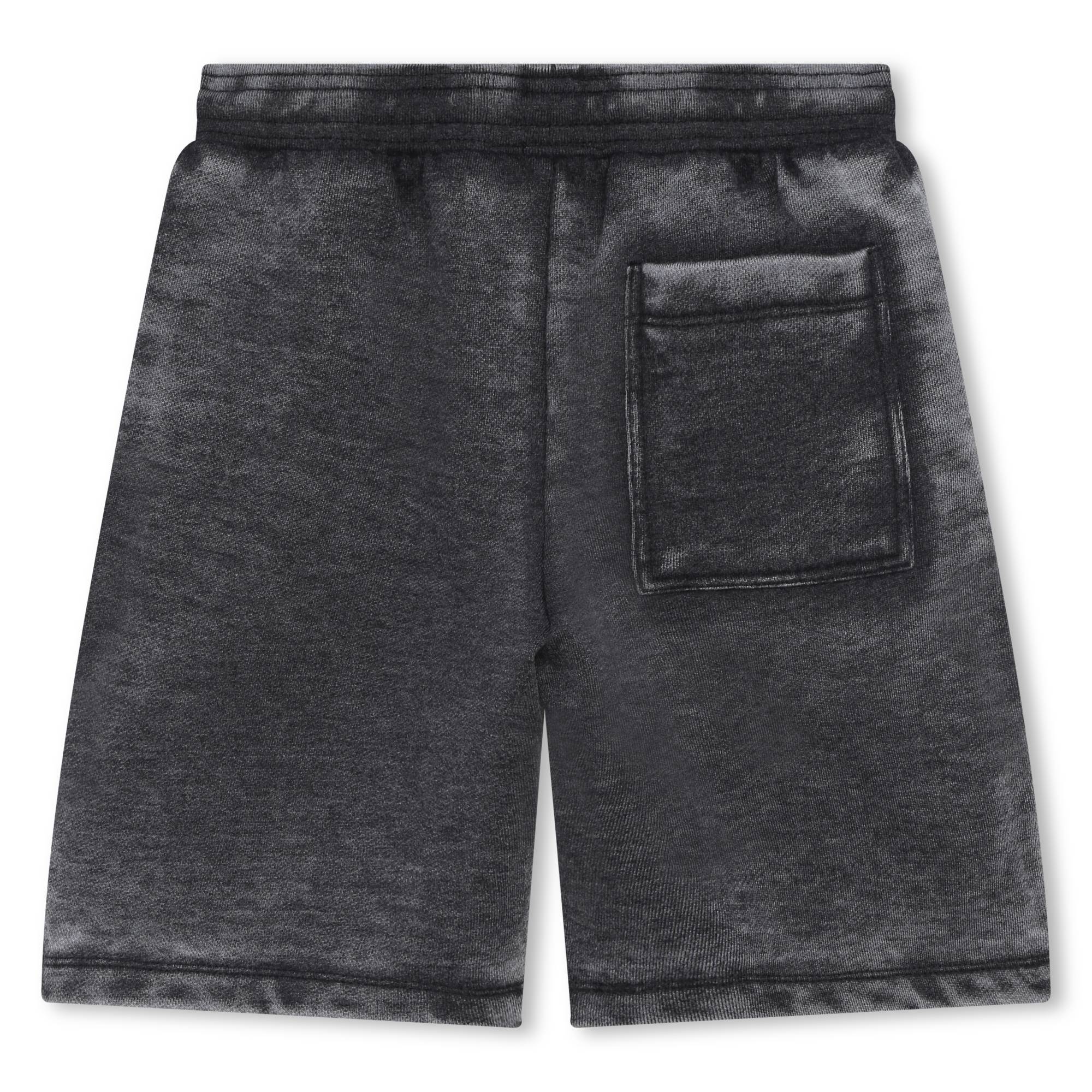 Bermuda effet délavé - Gris chiné