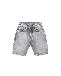 Short délavé 5 poches en denim - Denim Grey