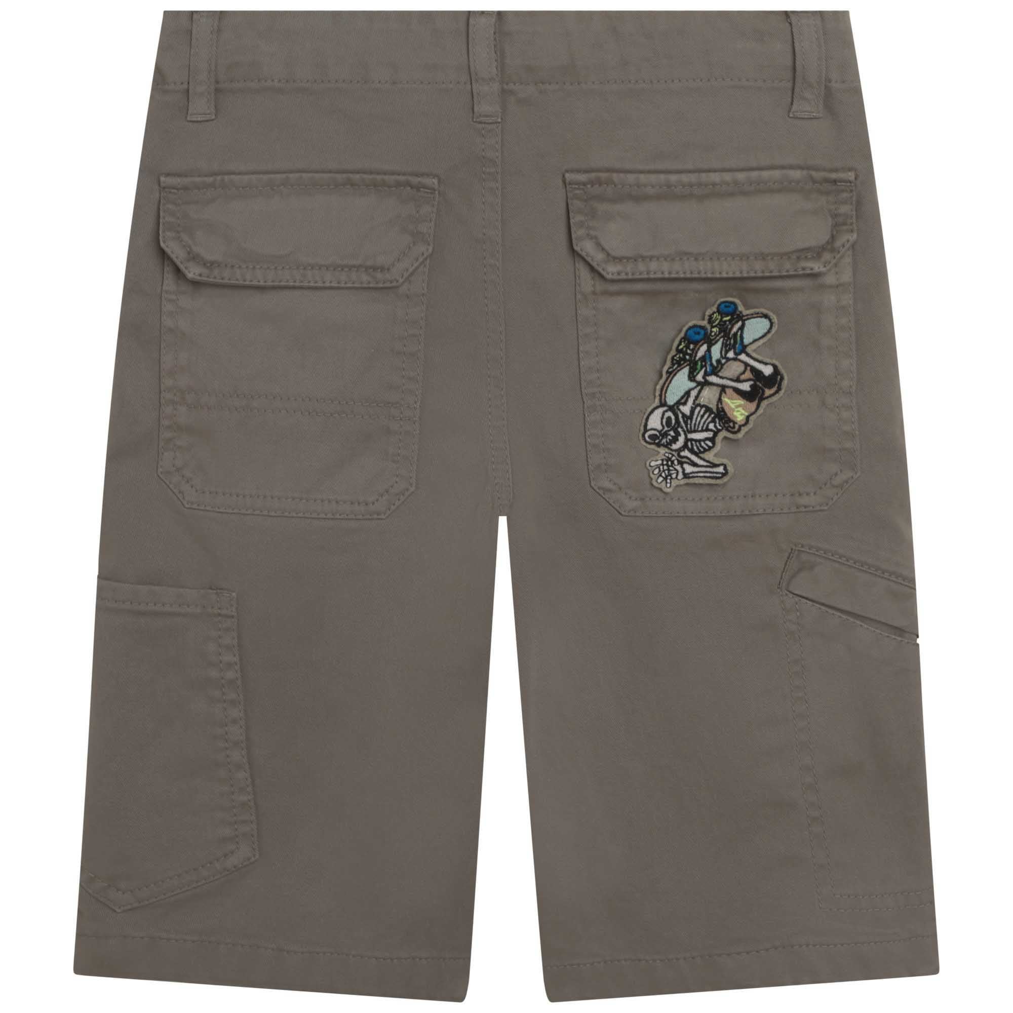 Short en sergé - Kaki clair