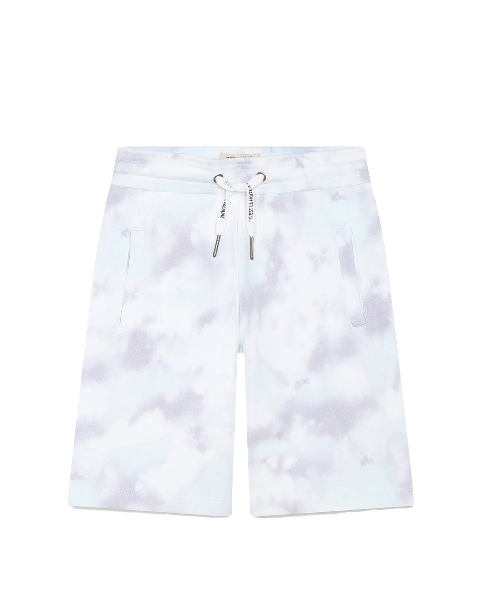 Bermuda imprimé intégral effet tie & dye - Blanc