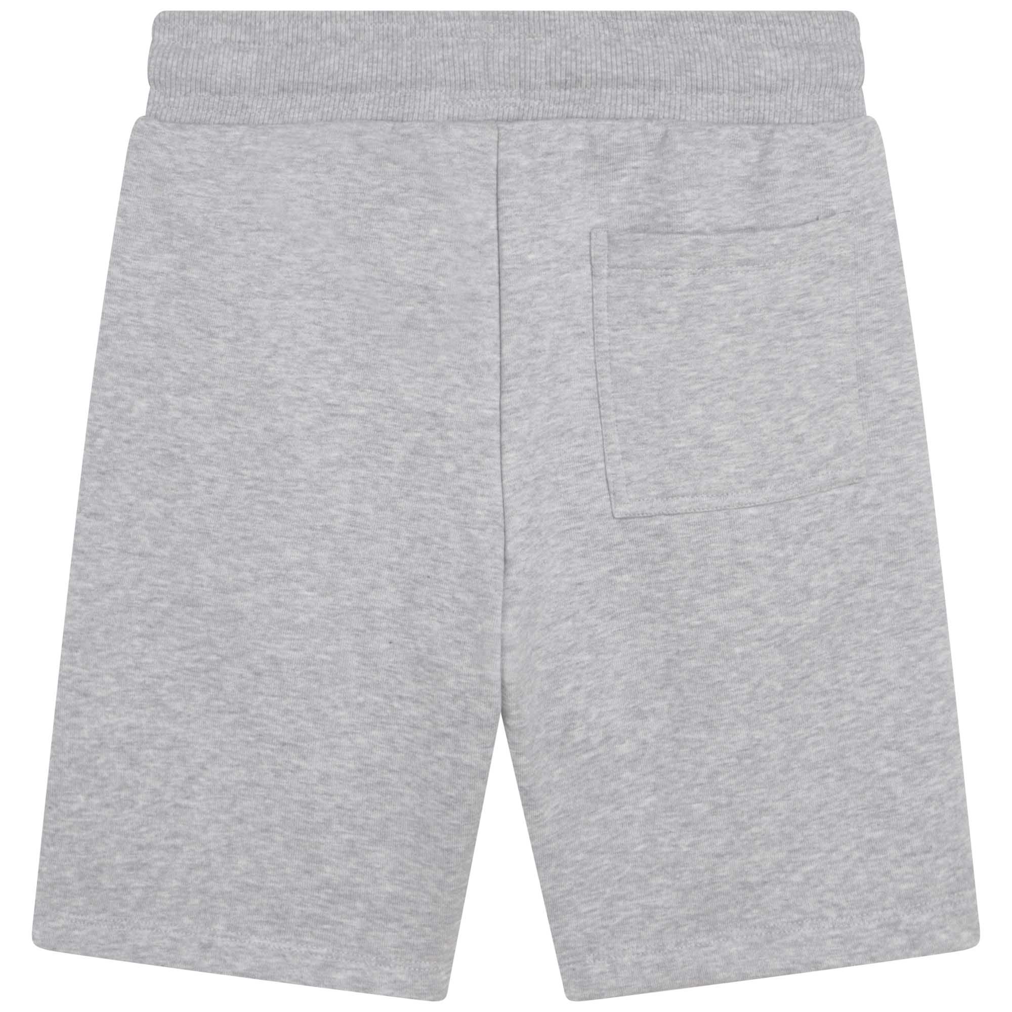 Cotton Bermuda shorts - Steel grey mottled
