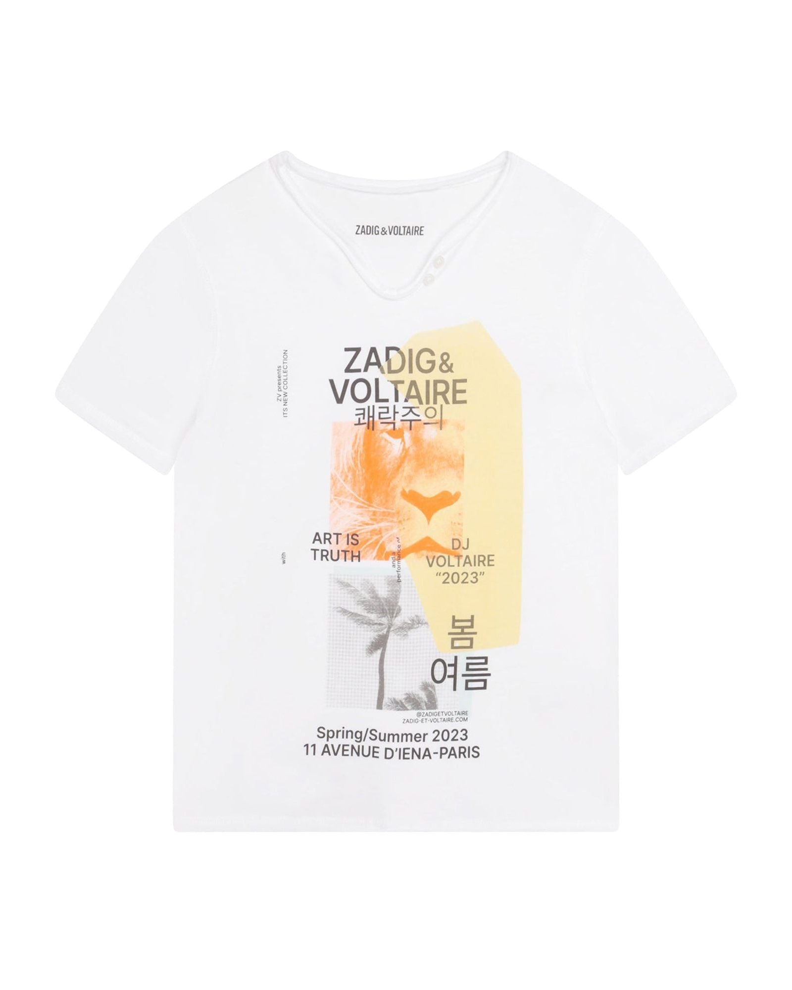 T-shirt manches courtes DJ Voltaire - Blanc