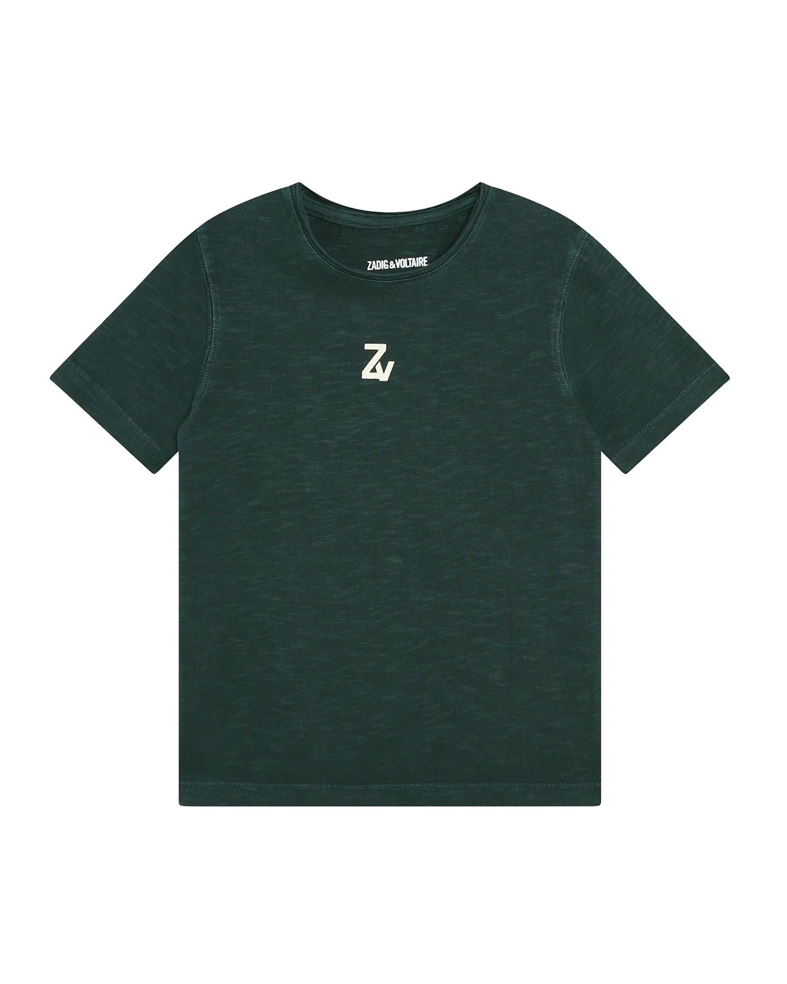 Short-sleeved cotton T-shirt - Bottle Green