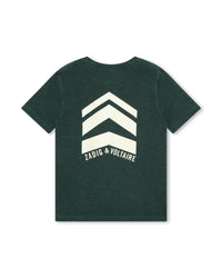 Short-sleeved cotton T-shirt - Bottle Green