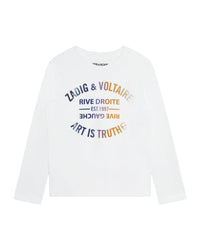 T-shirt à manches longues en coton - Blanc