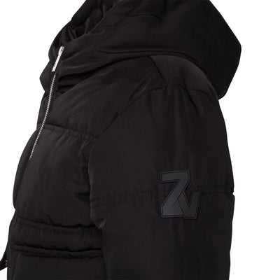 ZNO STOCK Z&V Doudoune à capuche déperlante à fermeture zippée - Black