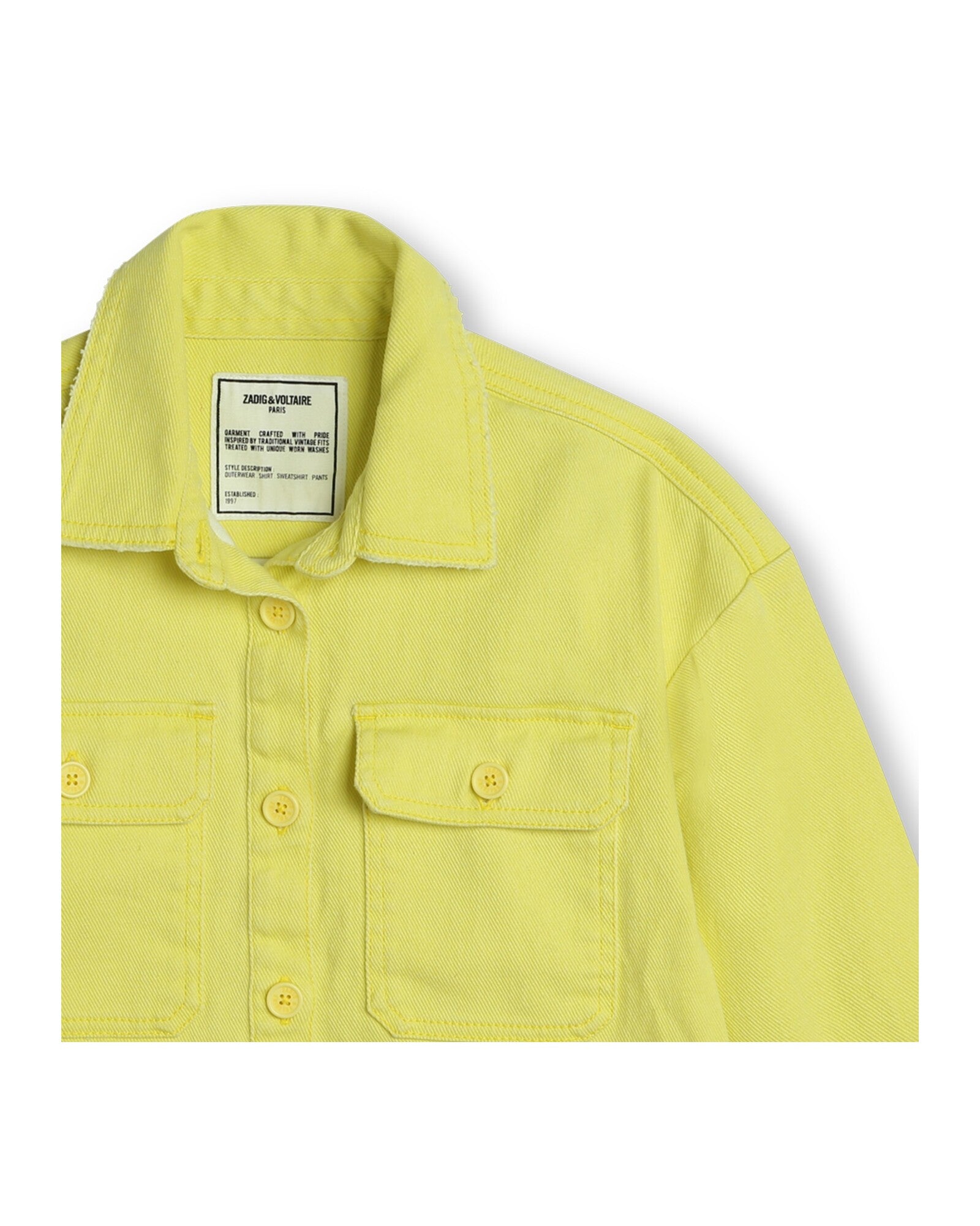 Veste en sergé - Jaune Tendre