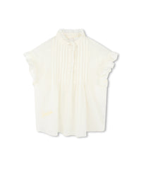 Blouse à volants - Porcelaine