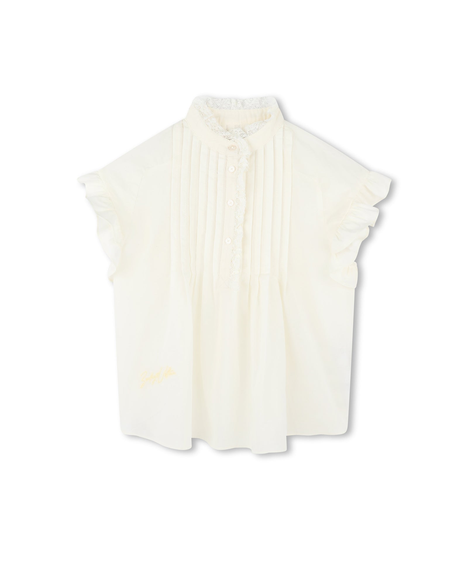 Blouse à volants - Porcelaine