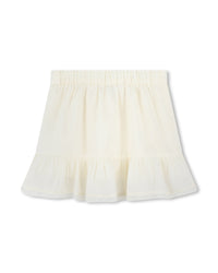 Elasticated waist skirt - Porcelaine