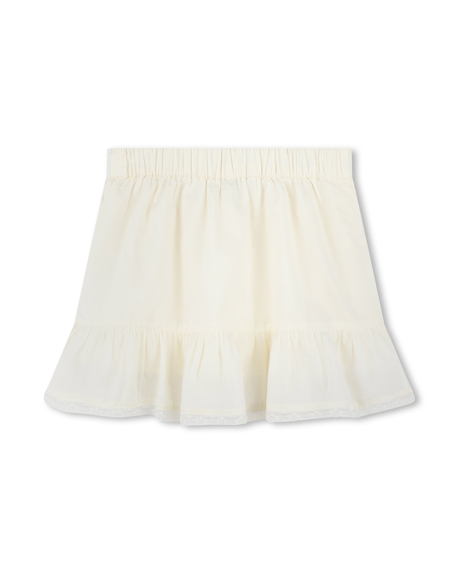 Elasticated waist skirt - Porcelaine