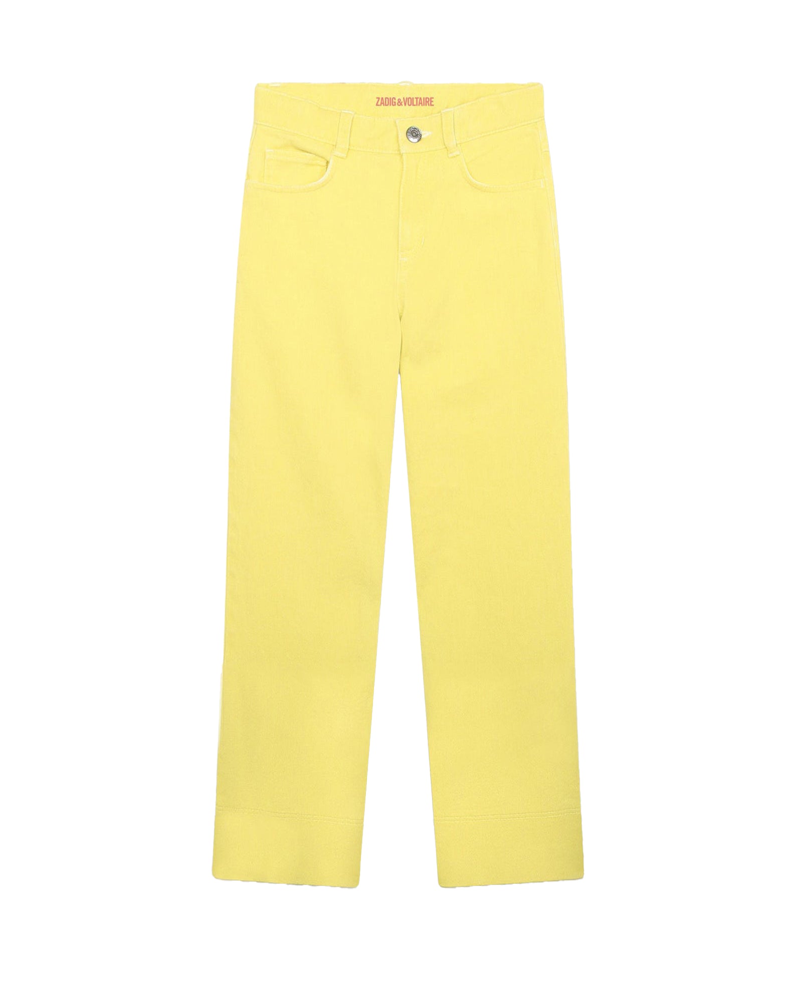 Pantalon à poches en coton - Jaune Tendre