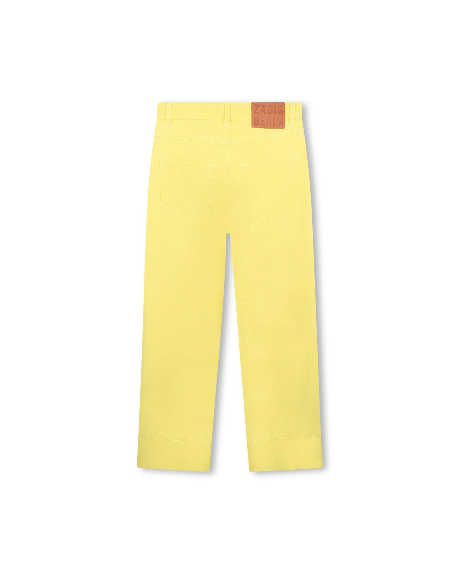 Pantalon à poches en sergé - Jaune Tendre