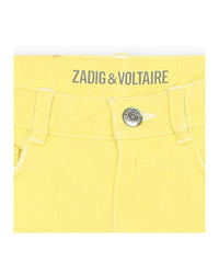 Pantalon à poches en sergé - Jaune Tendre