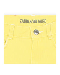 Pantalon à poches en coton - Jaune Tendre