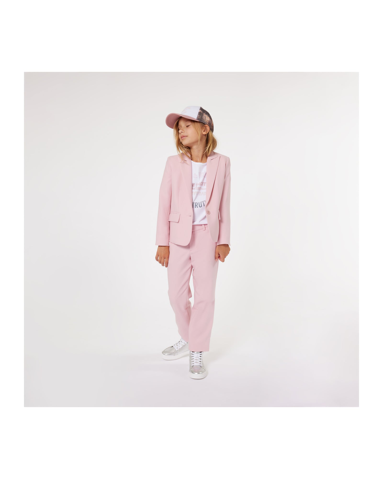 Veste tailleur à fermeture boutonnée - Taupe Pink