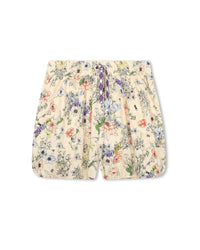 Short à taille élastiquée - Creme