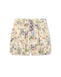 Short à taille élastiquée - Creme