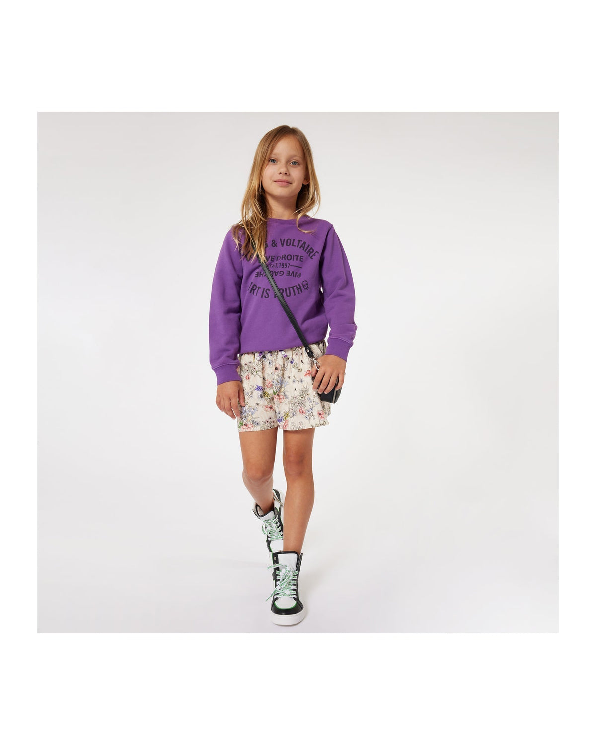 Short à taille élastiquée - Creme