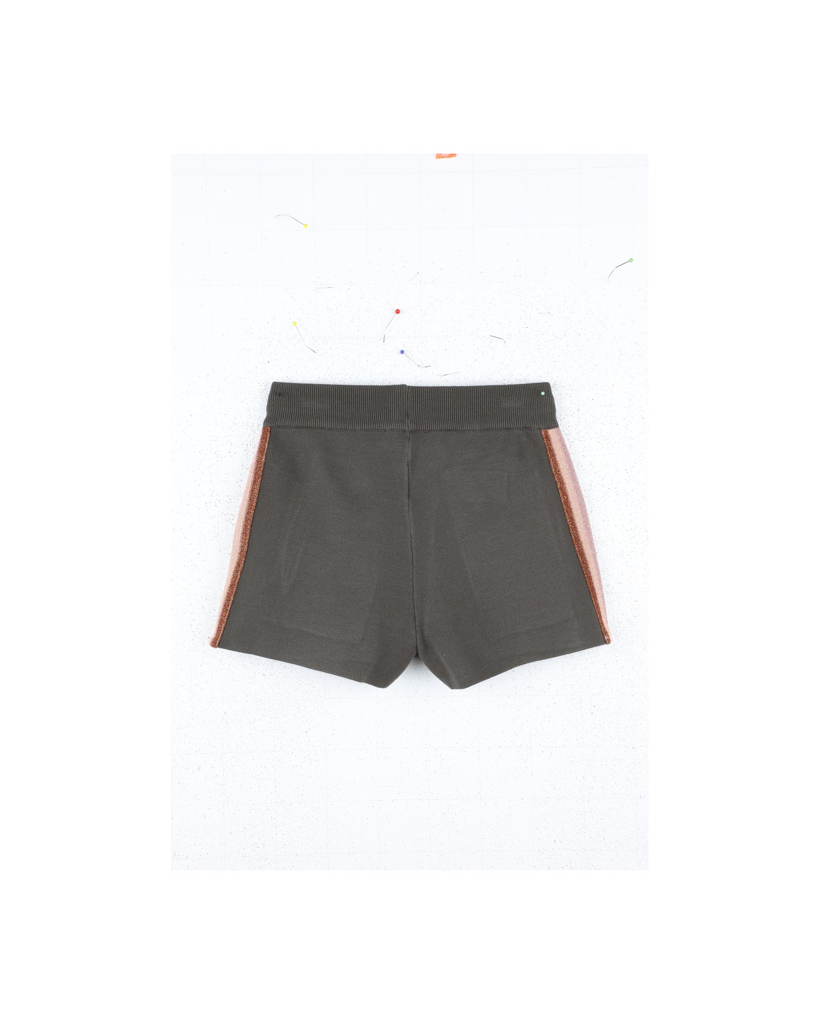Contrast stripe shorts - Dark Khaki