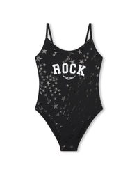 Maillot de bain 1 pièce imprimé allover - Black