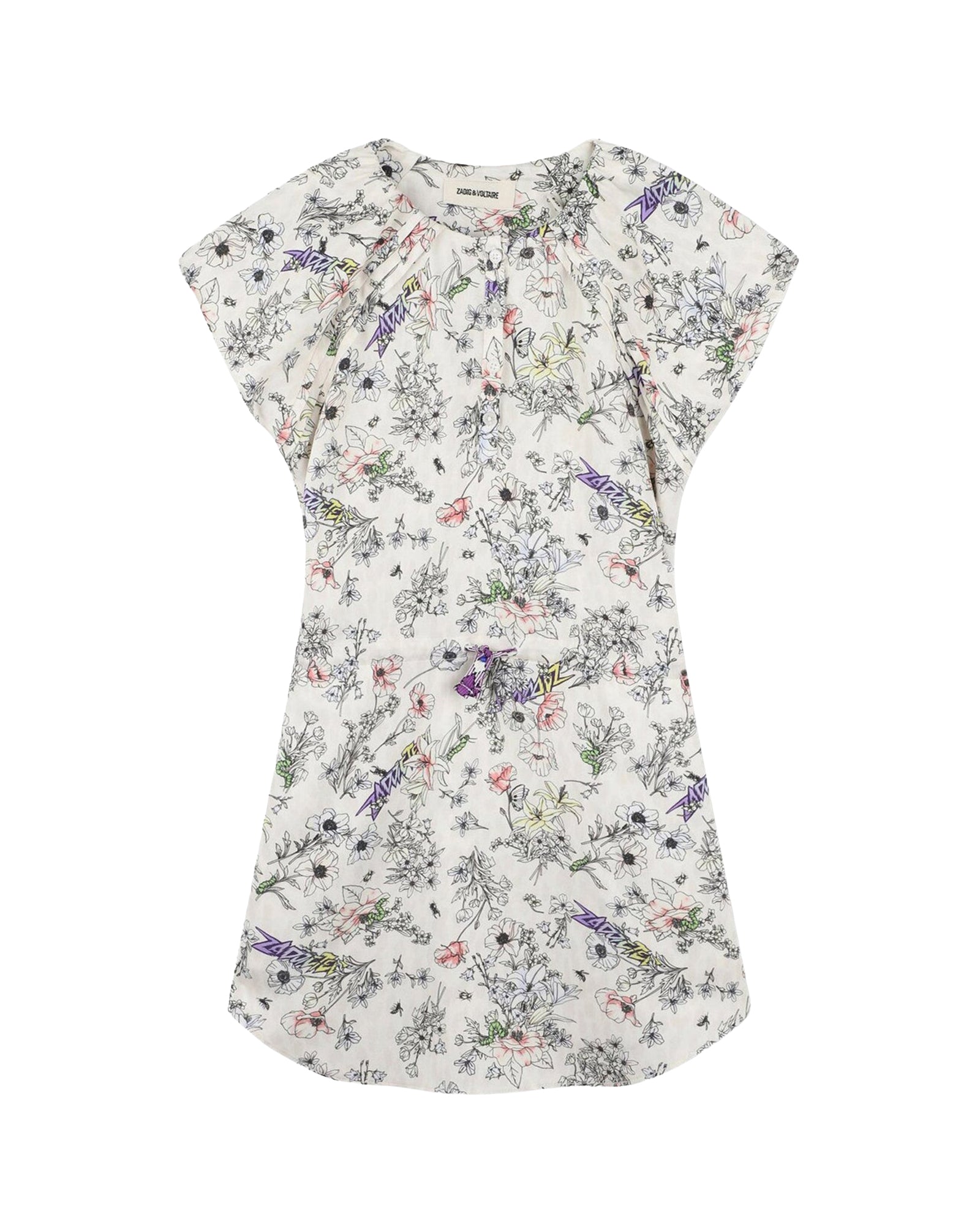 Robe à taille élastiquée - Crème