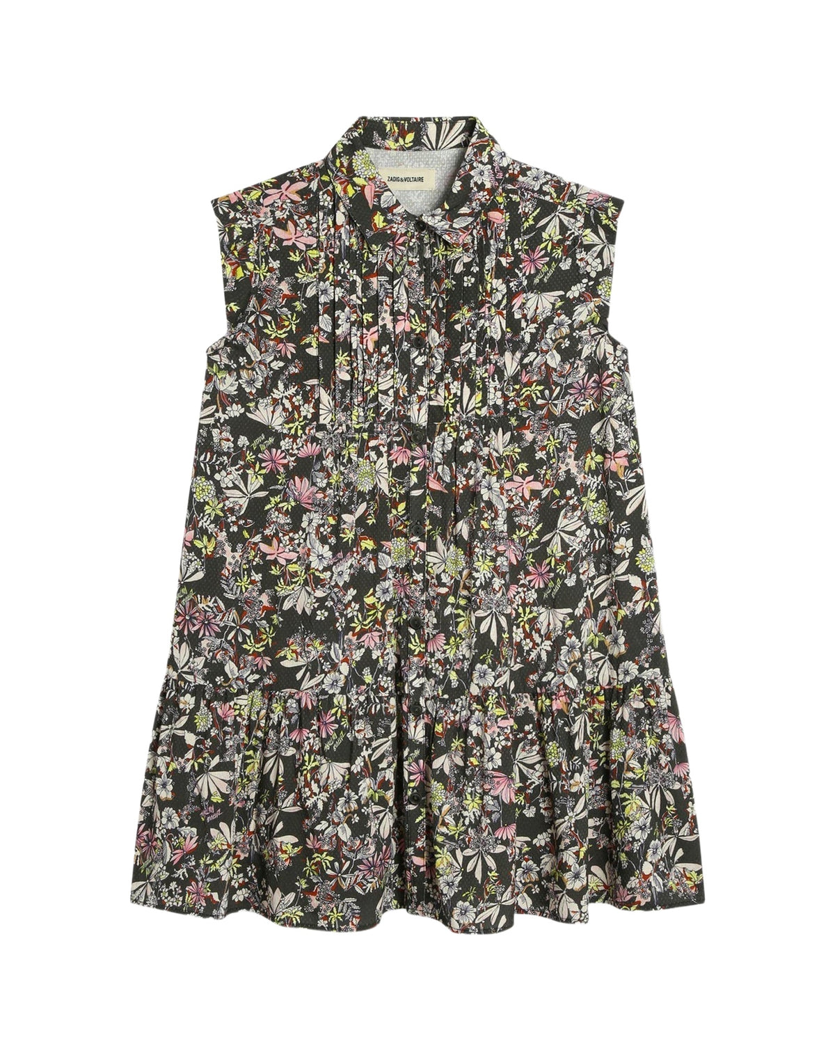 Robe en all over floral - Dark Khaki