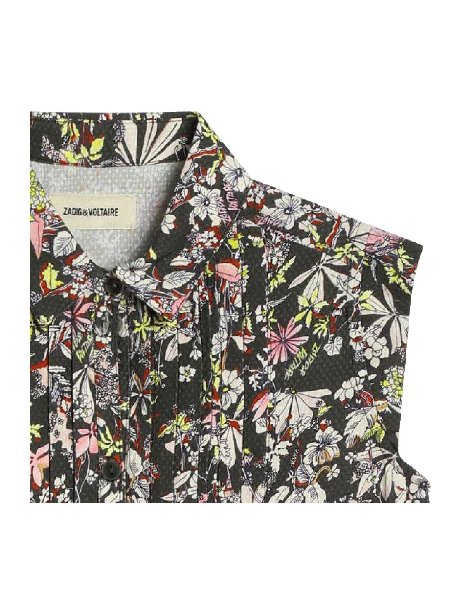 Robe en all over floral - Dark Khaki