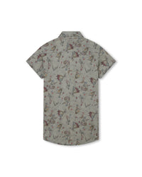 Robe imprimée en sergé - Treillis