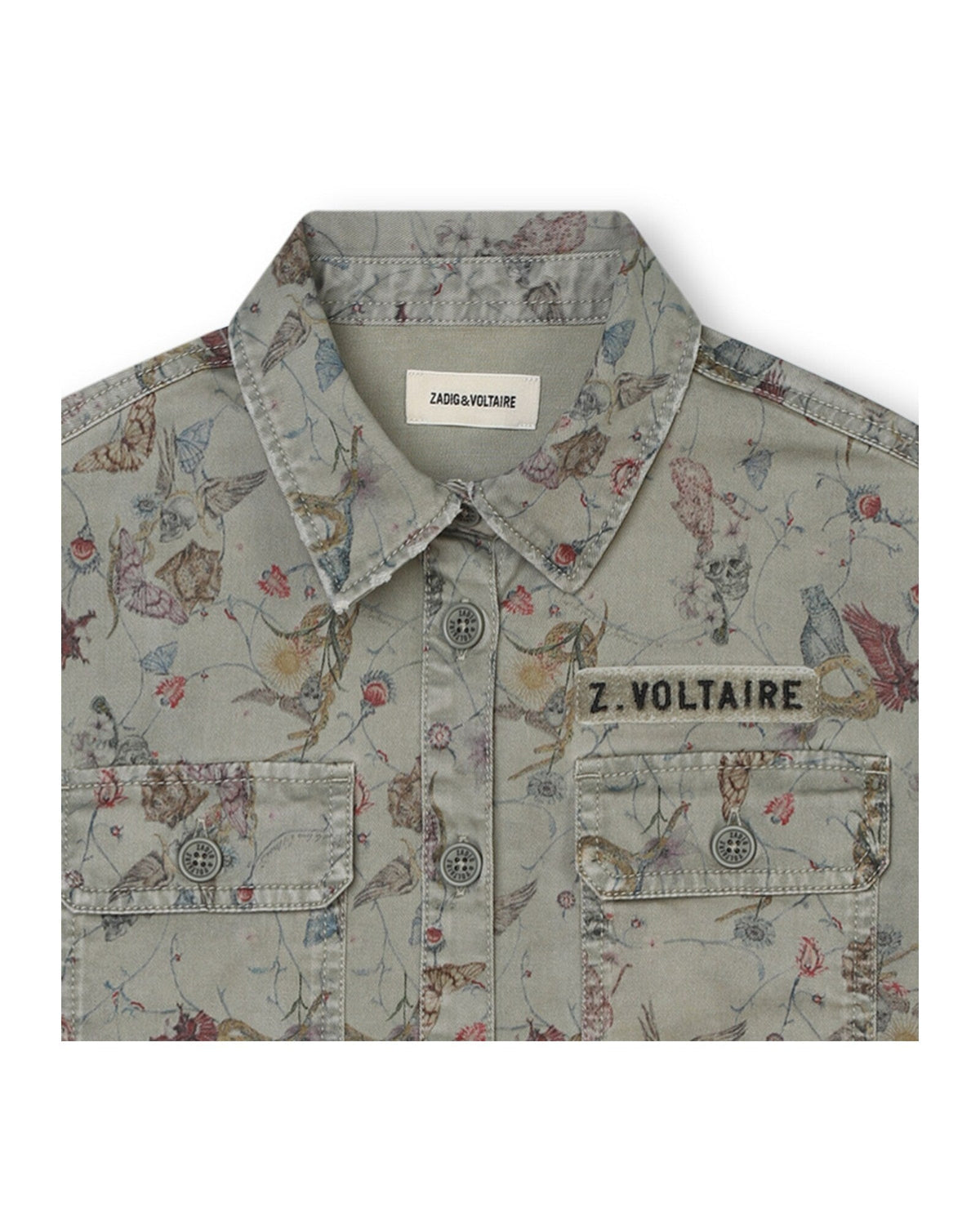 Robe imprimée en sergé - Treillis