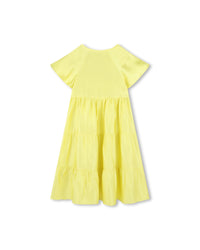 Robe longue à manches courtes - Jaune Tendre