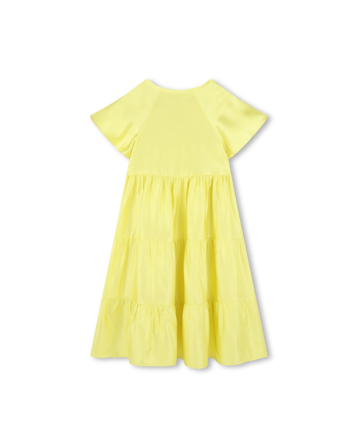 Robe longue à manches courtes - Jaune Tendre