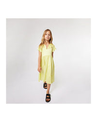 Robe longue à manches courtes - Jaune Tendre