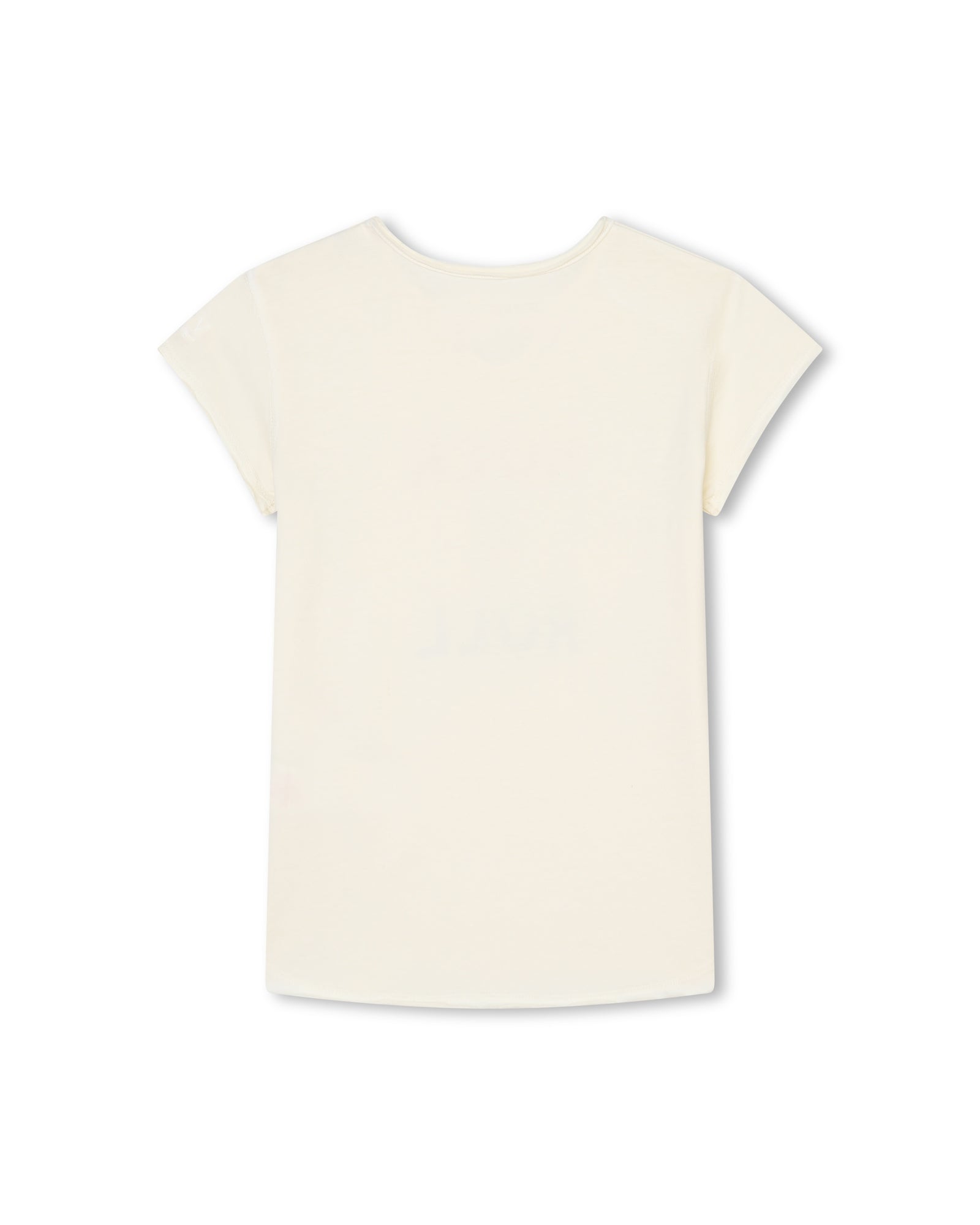 T-shirt avec broderie en coton - Porcelaine