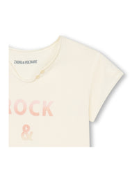 T-shirt avec broderie - Porcelaine