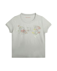 T-shirt avec illustration en coton - Brouillard