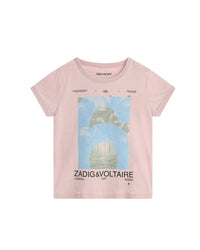 T-shirt avec illustration en coton - Taupe Pink