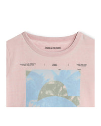 T-shirt avec illustration en coton - Taupe Pink