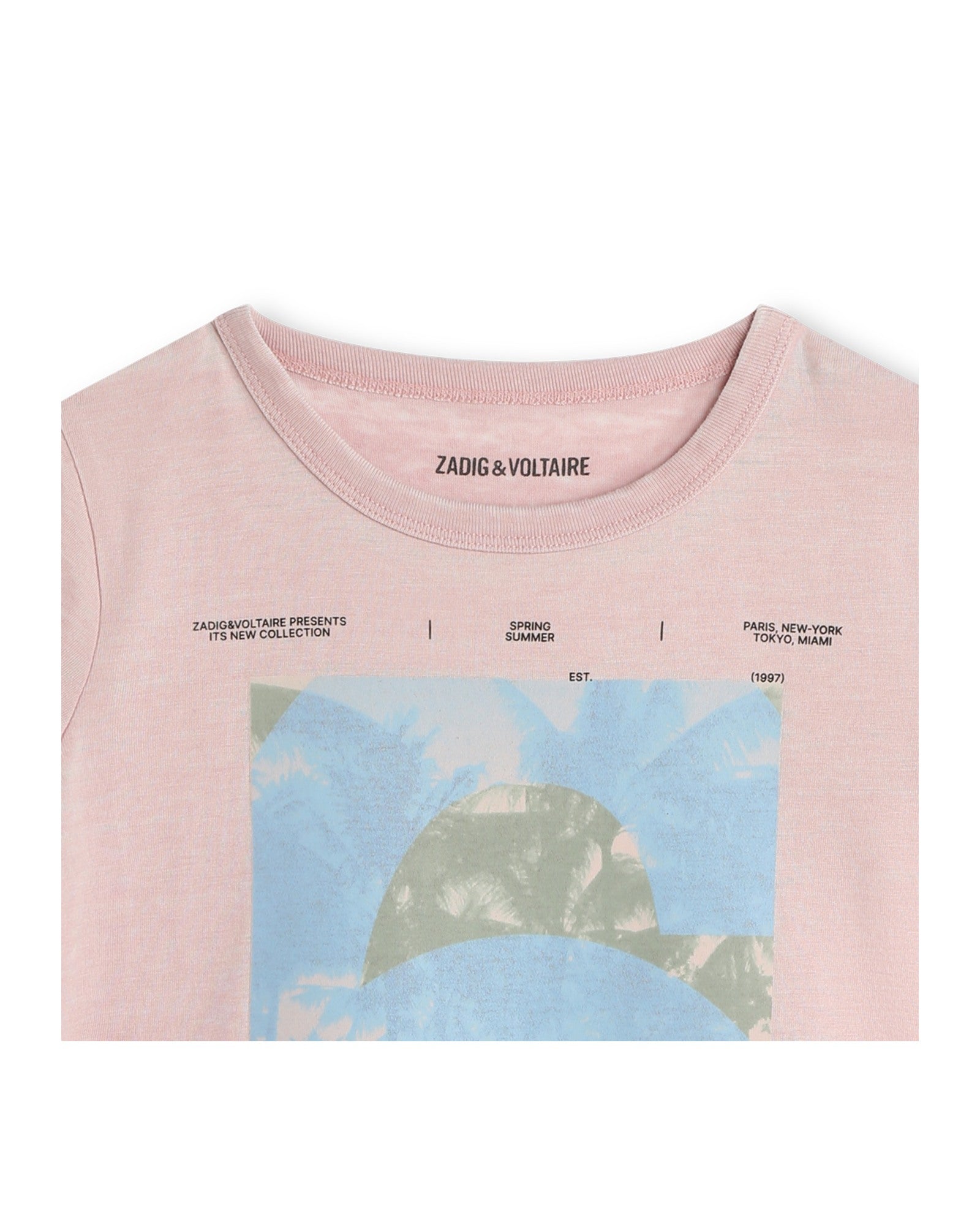 T-shirt avec illustration en coton - Taupe Pink
