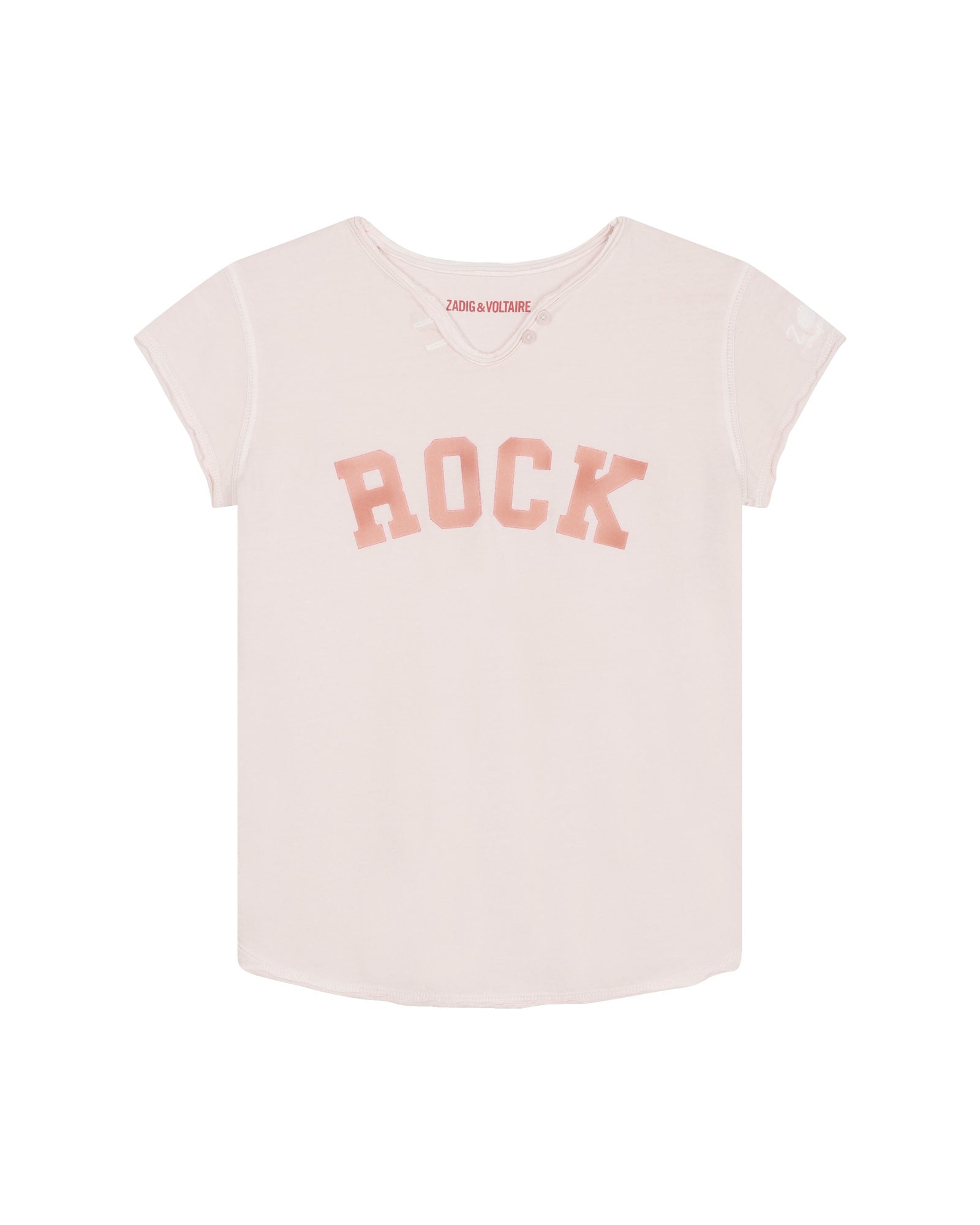 T-shirt with cotton illustration - Cream Pink