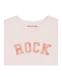 T-shirt with cotton illustration - Cream Pink