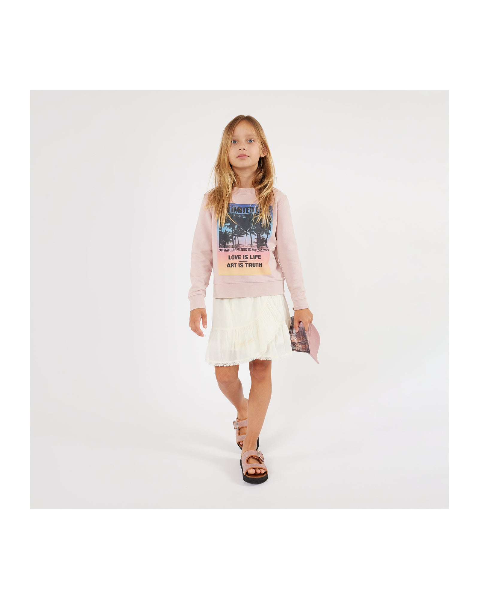 Sweatshirt en molleton - Taupe Pink