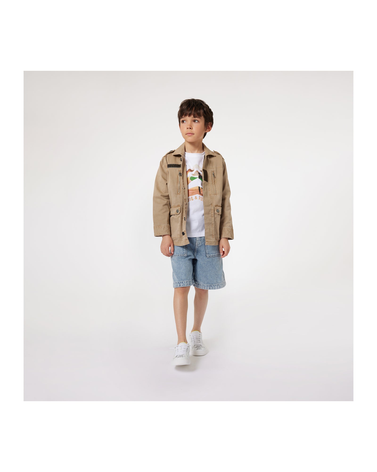 Veste militaire en sergé - Chino Beige